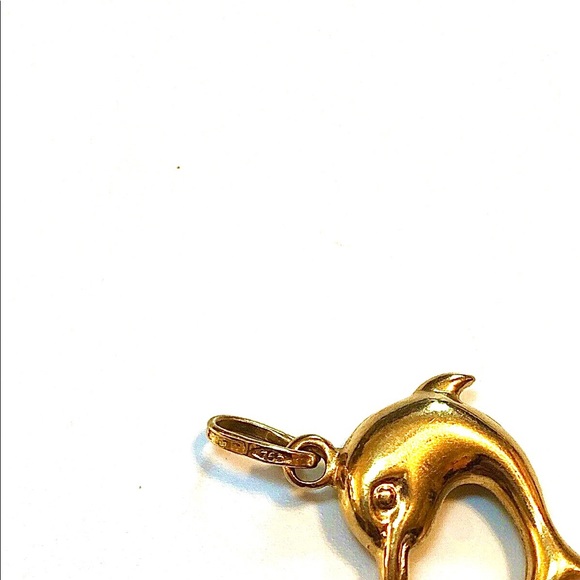 18K Gold Dolphin Stamped Pendant Stamped 750 - Picture 7 of 7